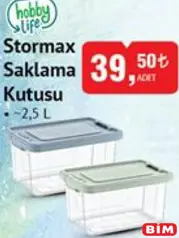 HOBBY LİFE STORMAX SAKLAMA KUTUSU 2,5 L